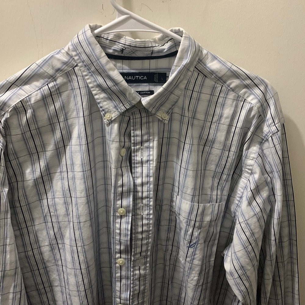 Striped Náutica men’s Large button down long sleeve